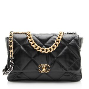 Chanel Lambskin 19 Maxi Flap Shoulder Bag